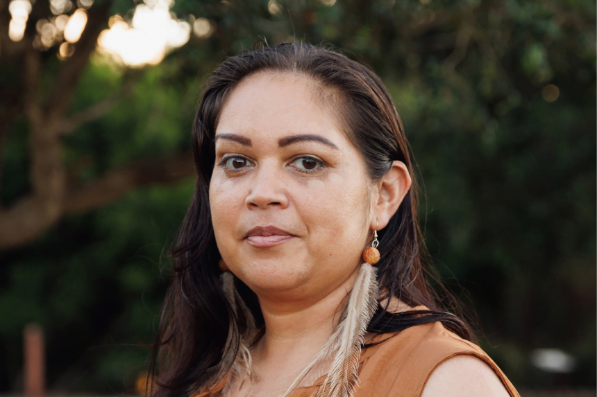 Woman looking at camera