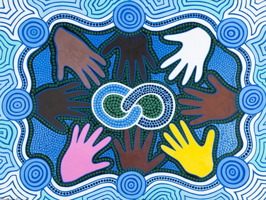 Aboriginal reconciliation painting