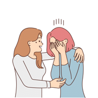 Icon - woman comforting woman