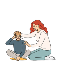 Icon - woman comforting child
