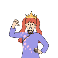 Icon - happy girl in crown