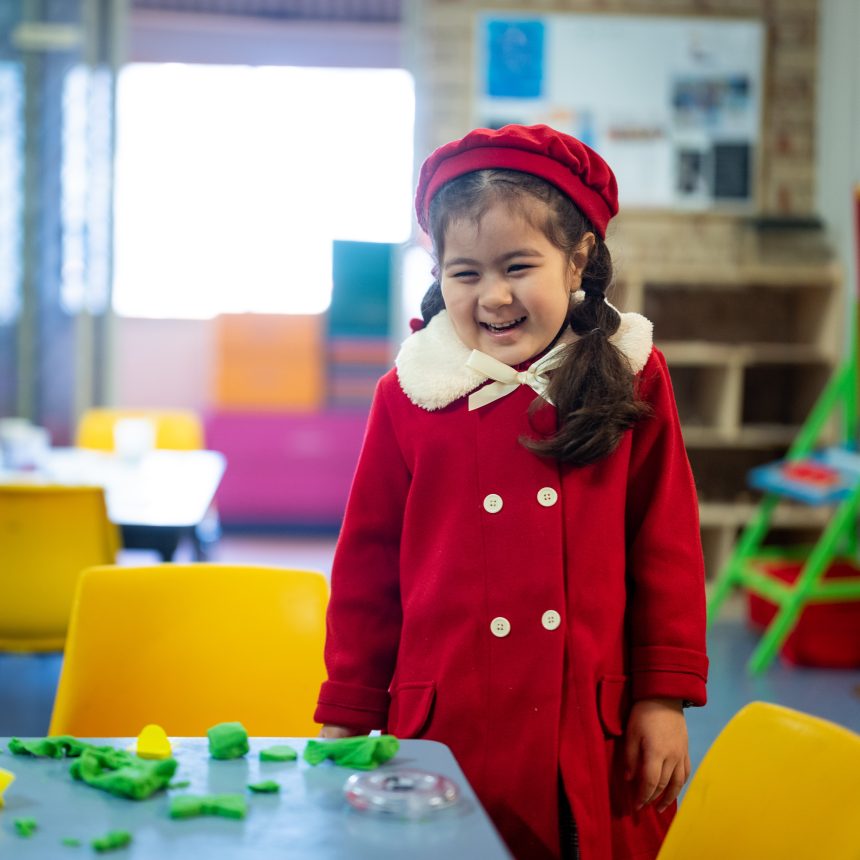 Girl smiling