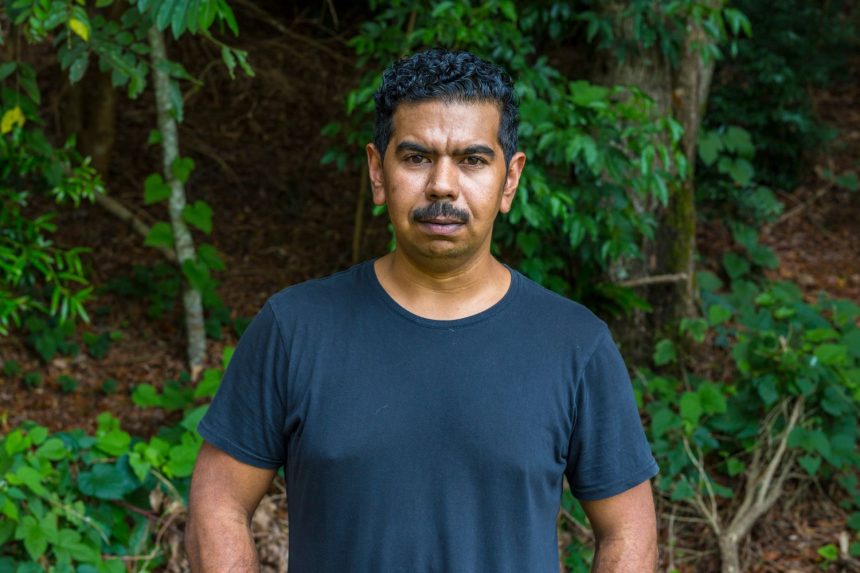 Aboriginal man looking at camera